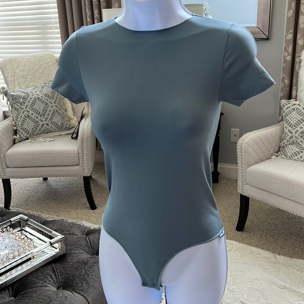 SKIMS Blue Short Sleeve Bodysuit